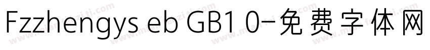 Fzzhengys eb GB1 0字体转换